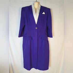 Vintage Studio I Purple Women's Blazer Midi Dress